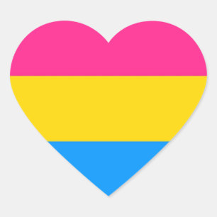 Pansexual Pride Heart Stickers