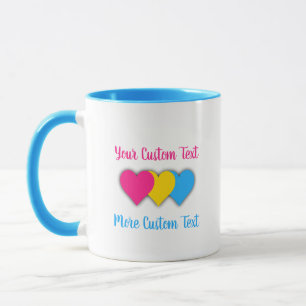 Pansexual pride hearts mug