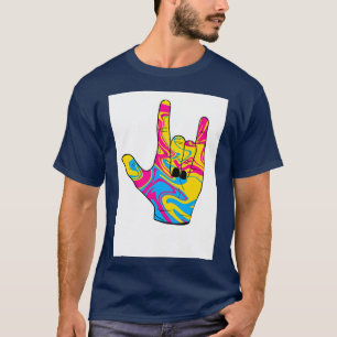 Pansexual pride I love you American sign Language  T-Shirt