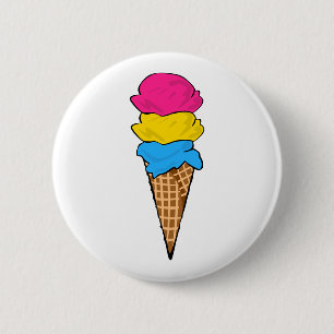 Pansexual Pride Ice Cream 6 Cm Round Badge