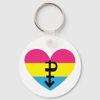 Pansexual pride key ring