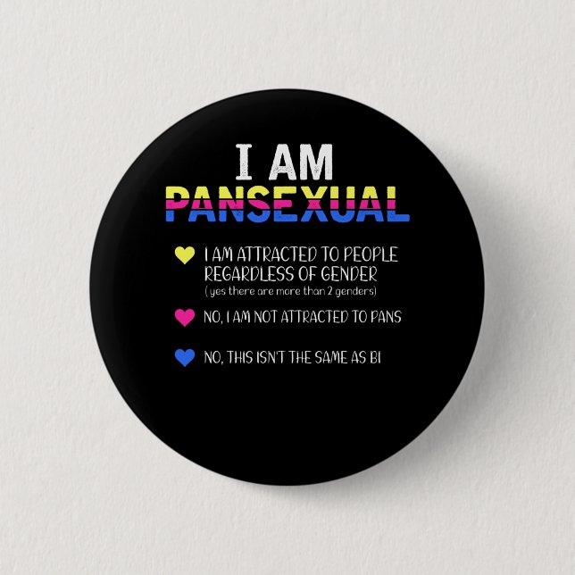 Pansexual Pride LGBT Equal Rights 6 Cm Round Badge (Front)