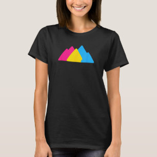 Pansexual Pride Mountains LGBTQ Pan Flag LGBTQIA+ T-Shirt