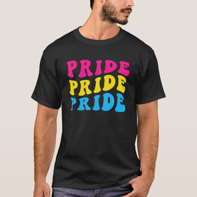 Pansexual Pride Pan Flag Gay Trans Queer LGBTQ T-Shirt (Front)