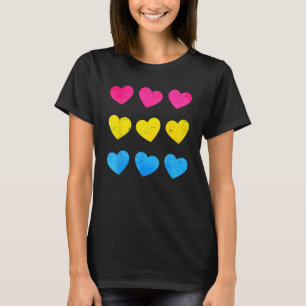 Pansexual Pride Pan Flag Hearts Subtle LGBTQ T-Shirt
