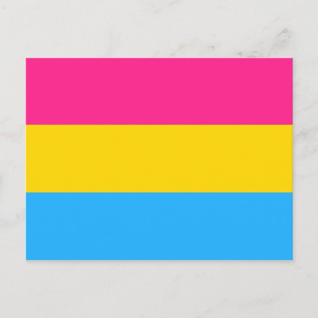 Pansexual Pride (Pan Flag) Postcard (Front)