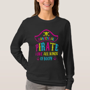 Pansexual Pride Pirate Lgbtq Month Flag Colours T-Shirt