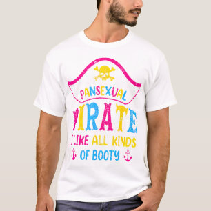 Pansexual Pride Pirate Lgbtq Month Pans Flag Colou T-Shirt