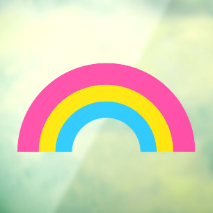 Pansexual Pride Rainbow Flag Personalised Window Cling