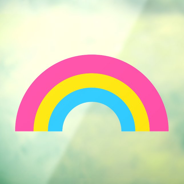 Pansexual Pride Rainbow Flag Personalised Window Cling (Sheet 3)