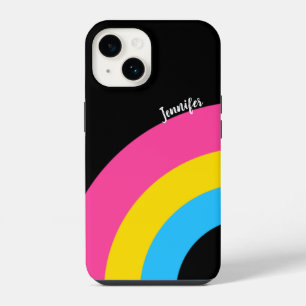 Pansexual Pride Rainbow Flag Pretty Personalised iPhone 14 Case