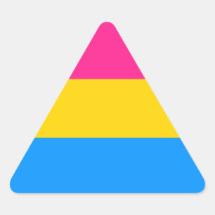 Pansexual Pride stickers - triangles