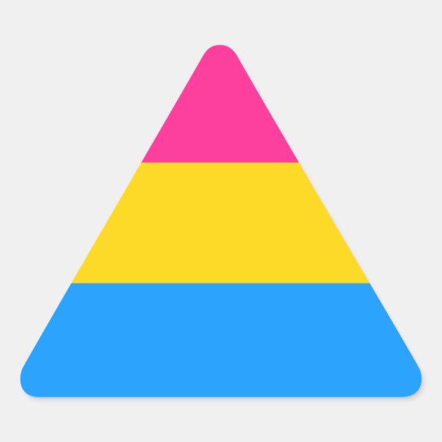 Pansexual Pride stickers - triangles (Front)