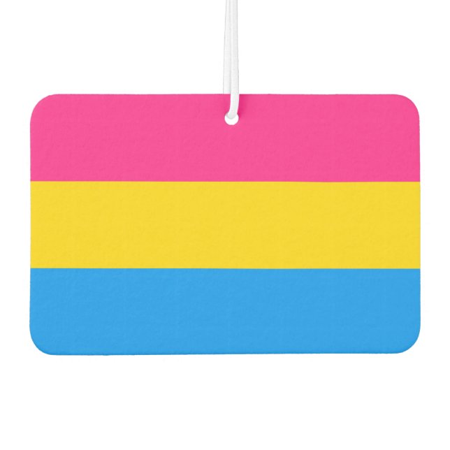 Pansexual Pride Stripes Car Air Freshener (Front)