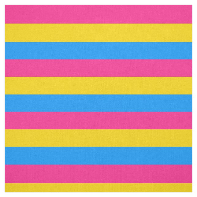 Pansexual Pride Stripes Fabric (Swatch)