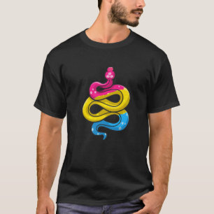 Pansexual Pride Stuff Pan Flag Colours Snake Repti T-Shirt