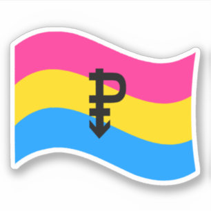 Pansexual Pride Symbol Wavy Flag