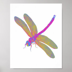 Pansexual Pride Vintage Dragonfly Art Poster