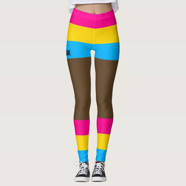 Pansexual PrideFaux Shorts & Legs   Leggings (Front)