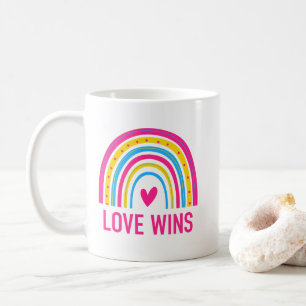 Pansexual Rainbow Love Wins Coffee Mug