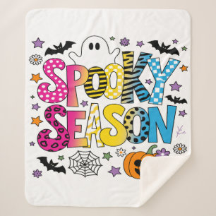 Pansexual Spooky Season Halloween Sherpa Blanket