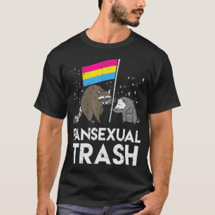 Pansexual Trash Raccoon Opossum Funny LGBTQ Pan Pr T-Shirt