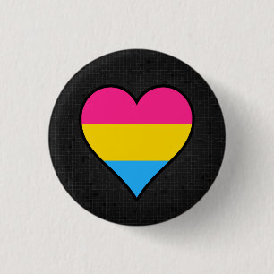 Pansexuality flag black button
