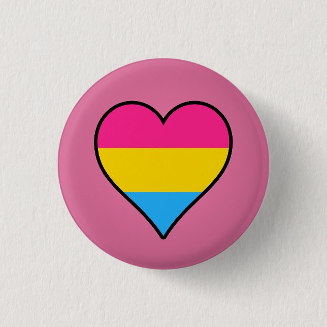 Pansexuality flag button (Front)