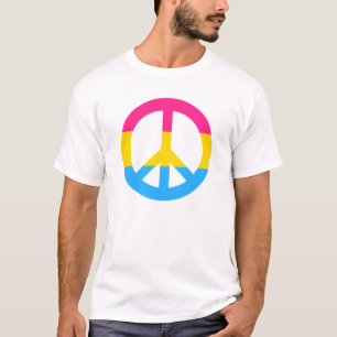 Pansexuality flag peace sign T-Shirt