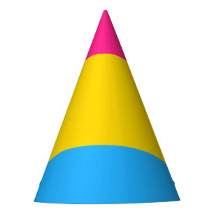 Pansexuality pride flag party hat