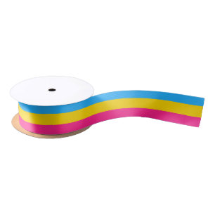 Pansexuality pride flag ribbon satin ribbon