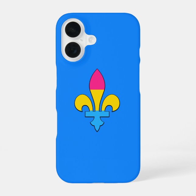 Pansexuality pride fleur-de-lis uncommon iPhone ca 16 Case (Back)