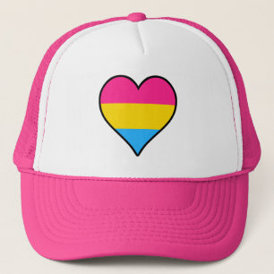 Pansexuality pride heart Trucker Hat