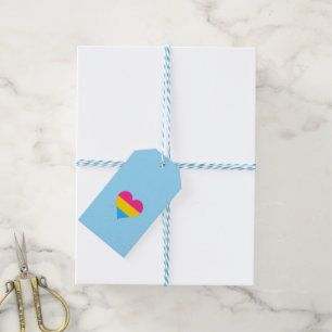 Pansexuality pride hearts gift tags