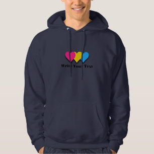 Pansexuality pride hearts Hoodie