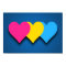 Pansexuality pride hearts Poster