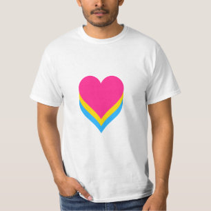 Pansexuality pride hearts T-shirt