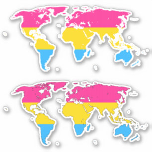 Pansexuality Pride - Map of The World