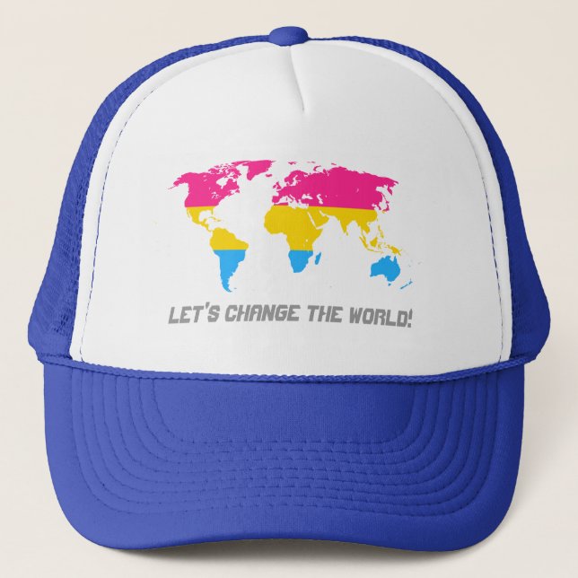 Pansexuality pride world map Hat (Front)