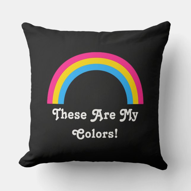Pansexuality rainbow pride Throw Pillow (Front)