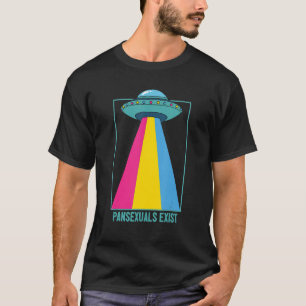 Pansexuals Exist Pan Pride Rainbow Lgbtqia+ Flag U T-Shirt