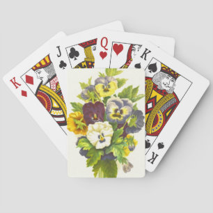 Pansies 1874 playing cards