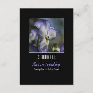 Pansies 1 Celebration of Life Memorial Service Invitation