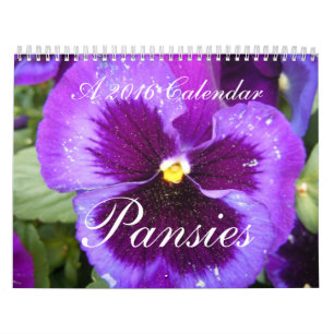 Pansies 2016 calendar