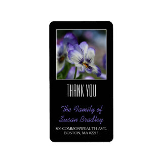 Pansies 3 Custom Family Thank You Label