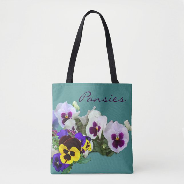 Pansies all-over bag (Front)
