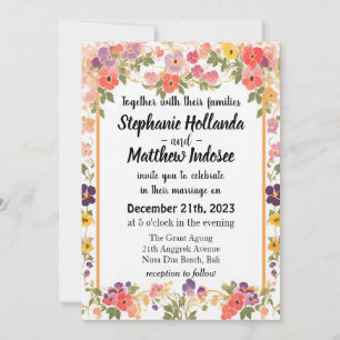 Pansies as Love Remembrance & Free-Spirited Joy -  Invitation