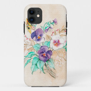Pansies Bouquet iPhone / iPad case