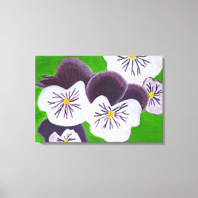 Pansies canvas art  (Front)