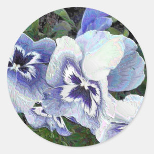 PANSIES CLASSIC ROUND STICKER